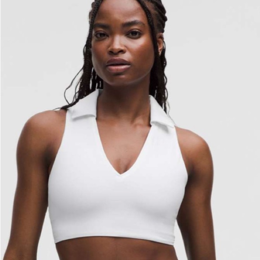 Lululemon Collared Tennis Longline Bra *Medium Support, B/C Cup
White Size 14